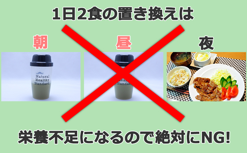 ナチュラルヘルシースタンダードミネラル酵素スムージーは1日2食の置き換えはNG