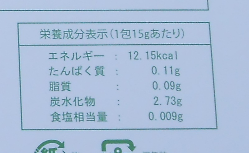 めっちゃたっぷりフルーツ青汁ゼリーの栄養成分