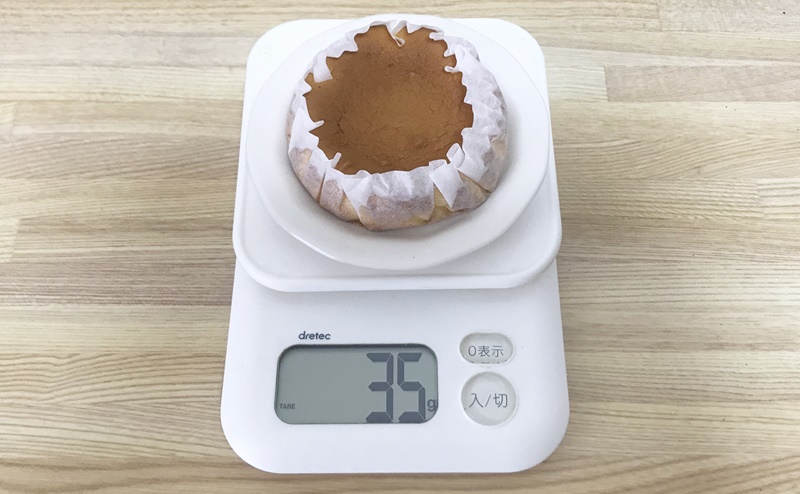 【ローソン】しっとりカステラケーキの重さは約35g